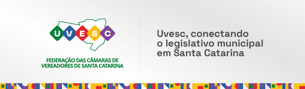 Banner - UVESC - Federação das Câmaras de Vereadores de Santa Catarina. UVESC, conectando o legislativo municipal em Santa Catarina.